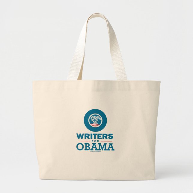 Writers for Obama Large Tote Bag (Front)