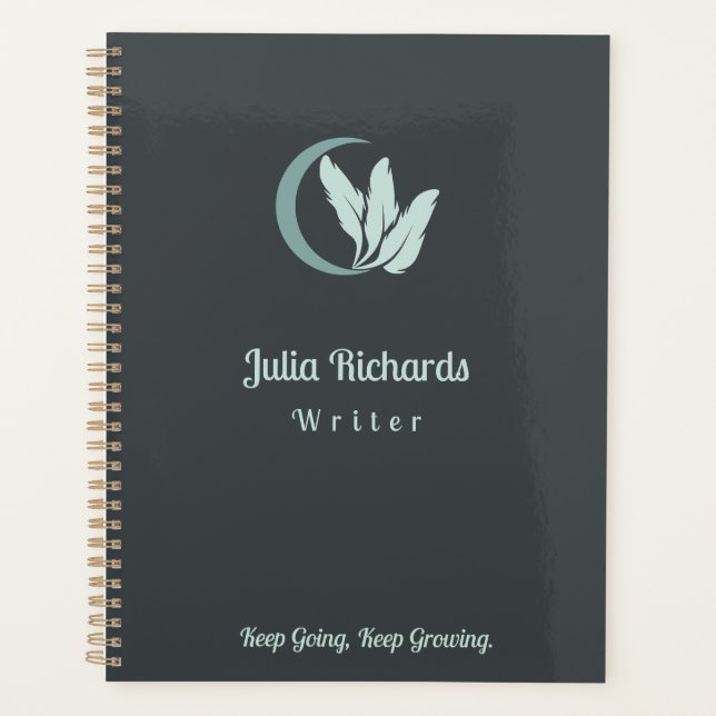Writer's Green personalised  Planner (Front)