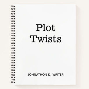 Writer's Modern Plot Twists Name Spiral Notebook