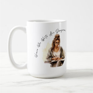 Writer's Muse Mug: A Woman Deep in Her Craft Coffee Mug