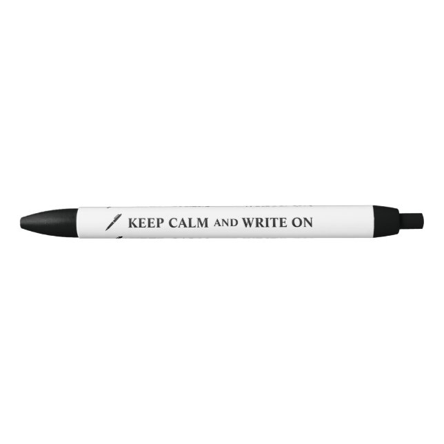 Writers Pen Keep Calm and Write On Your Colour (Front)