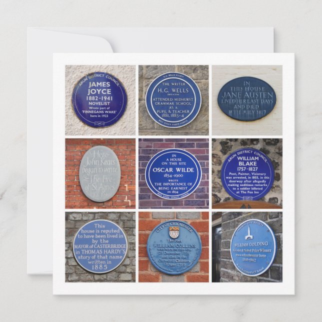 Writers' Plaques Card (Front)