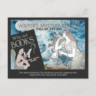 Writer's Promotional Marketing Announcement Postca Postcard