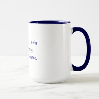 Writing a romance mug