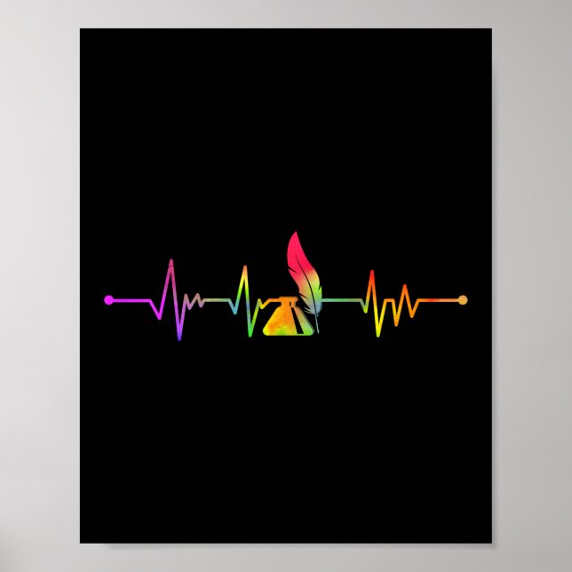 Writing Author Writing Heartbeat Heartbeat Rainbow Poster (Front)