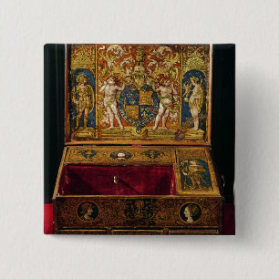 Writing box or table desk 15 cm square badge