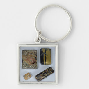Writing case decorated with a cockerel key ring