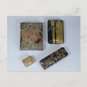 Writing case decorated with a cockerel postcard