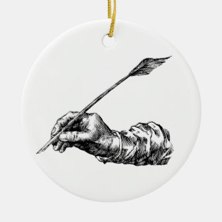 Writing Hand Ceramic Tree Decoration