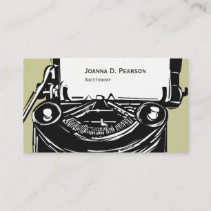 Writing History Writer Old  Black Typewriter Business Card