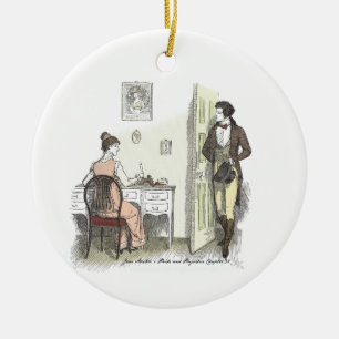 Writing Letters - Jane Austen Pride & Prejudice Ceramic Ornament