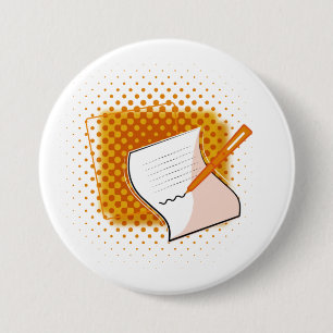 Writing Lover 7.5 Cm Round Badge