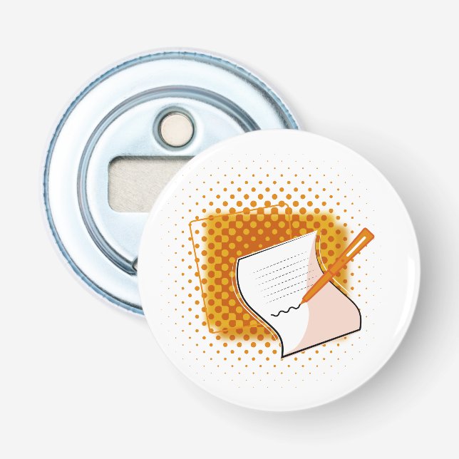 Writing Lover  Bottle Opener (Front)