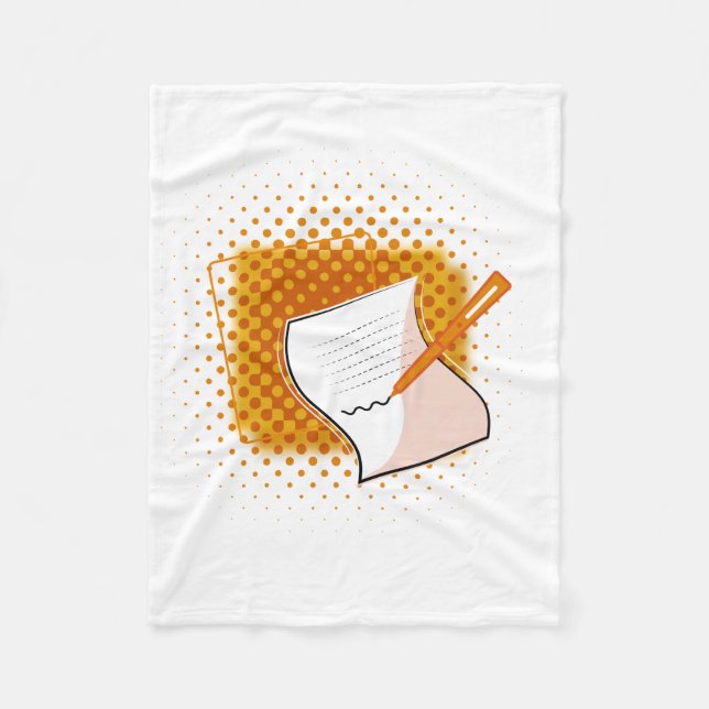 Writing Lover  Fleece Blanket (Front)