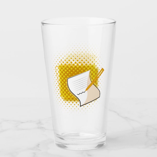 Writing Lover  Glass (Front)