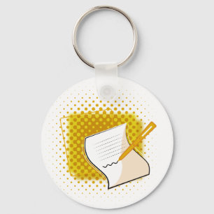 Writing Lover  Key Ring
