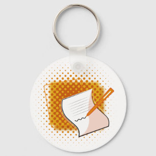Writing Lover  Key Ring
