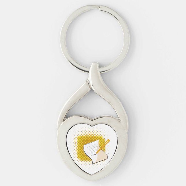 Writing Lover  Key Ring (Front)