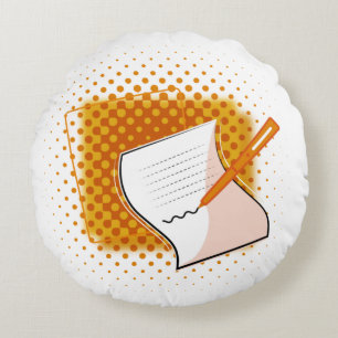 Writing Lover Round Cushion