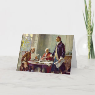 Writing of the Declaration of Independence Card
