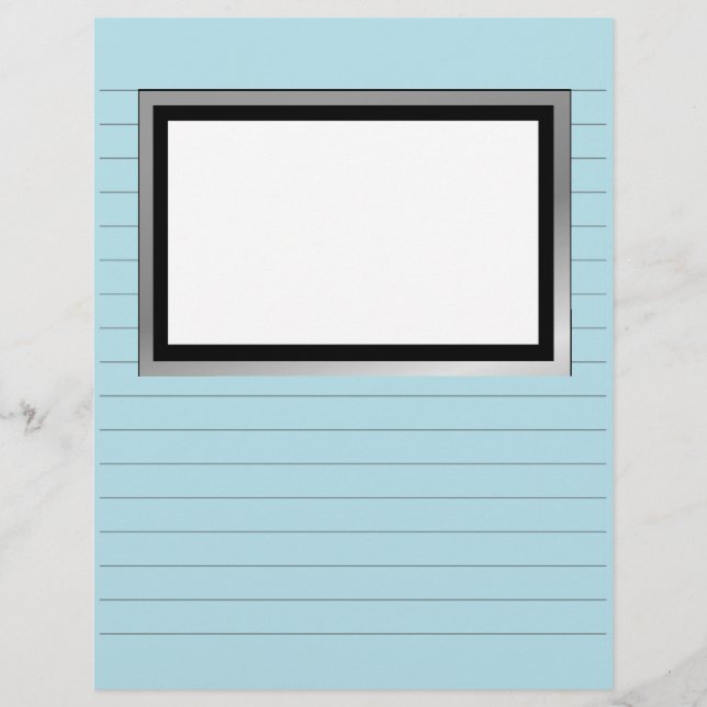 Writing Paper With Lines and Picture Box (Front)