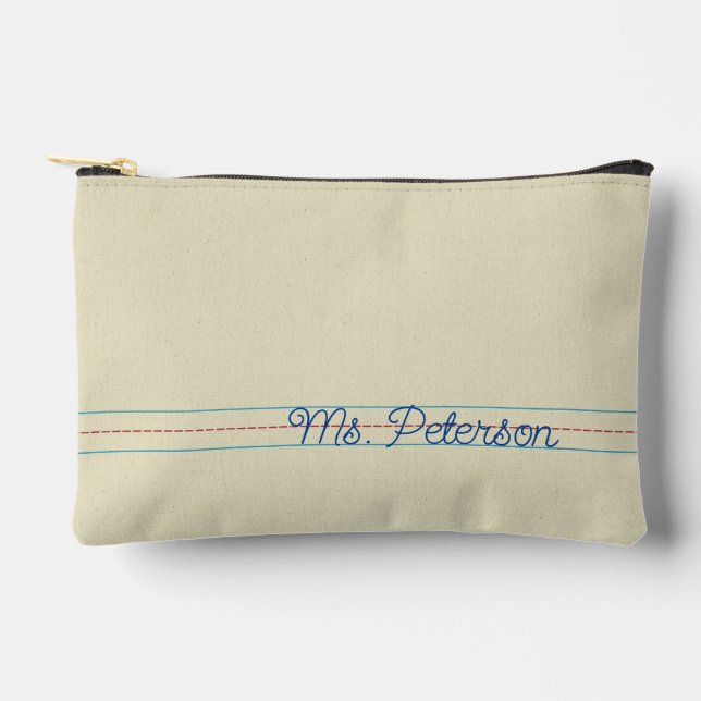 Writing Practice Notebook Paper Teacher Gift Pouch (Front)
