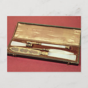 Writing set given to his wife, Eveline Hanska Postcard
