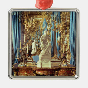 Writing table and statue of Louis XV Metal Ornament