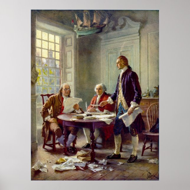 Writing the Declaration of Independence 1776 Poster (Front)