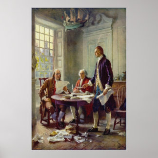 Writing the Declaration of Independence by Ferris Poster