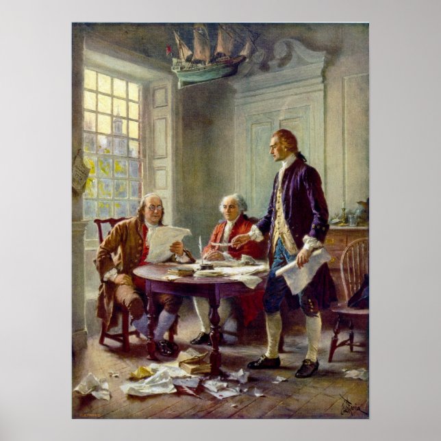 Writing the Declaration of Independence Ferris Poster (Front)