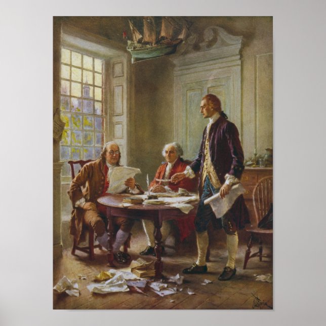 Writing The Declaration of Independence Poster (Front)