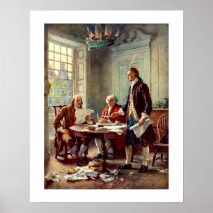 Writing the Declaration of Independence Poster