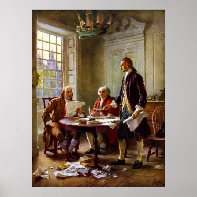 Writing The Declaration of Independence Poster (Front)