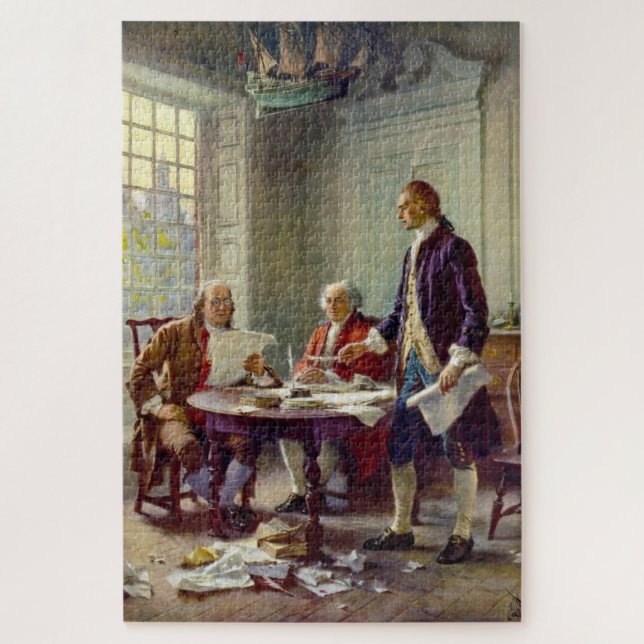 Writing the Declaration of Independence (USA) Jigsaw Puzzle (Vertical)