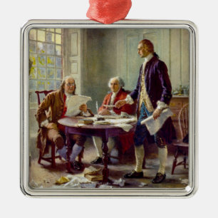 Writing the Declaration of Independence (USA) Metal Ornament