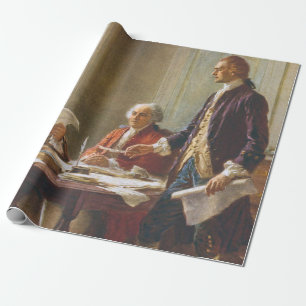 Writing The Declaration Of Independence Wrapping Paper