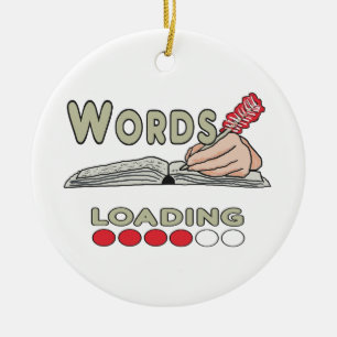 Writing Words Ceramic Ornament