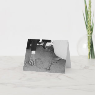 Written in the sand notecard
