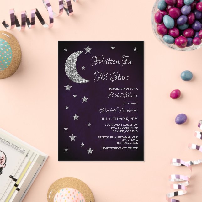 Written In The Stars Bridal Shower Acrylic Invitations (Insitu (Celebration))