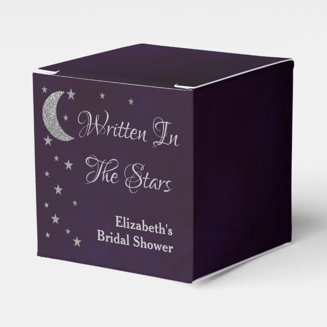Written In The Stars Bridal Shower Favour Box (Front Side)