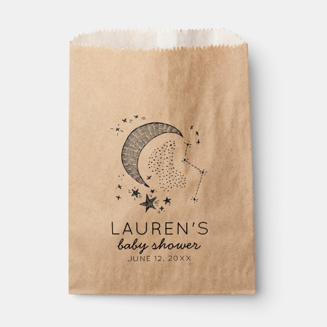 Written in the Stars Couples' Baby Shower Favour Bag (Front)