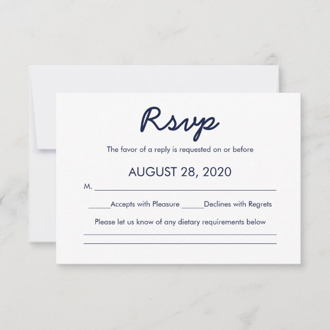 Written in the Stars Galaxy Wedding RSVP (Front)