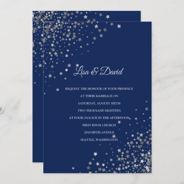 Written In The Stars Wedding Invitation (Front/Back)