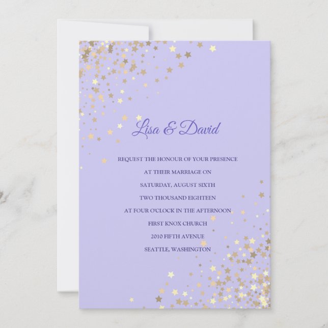 Written In The Stars Wedding Invitation (Front)