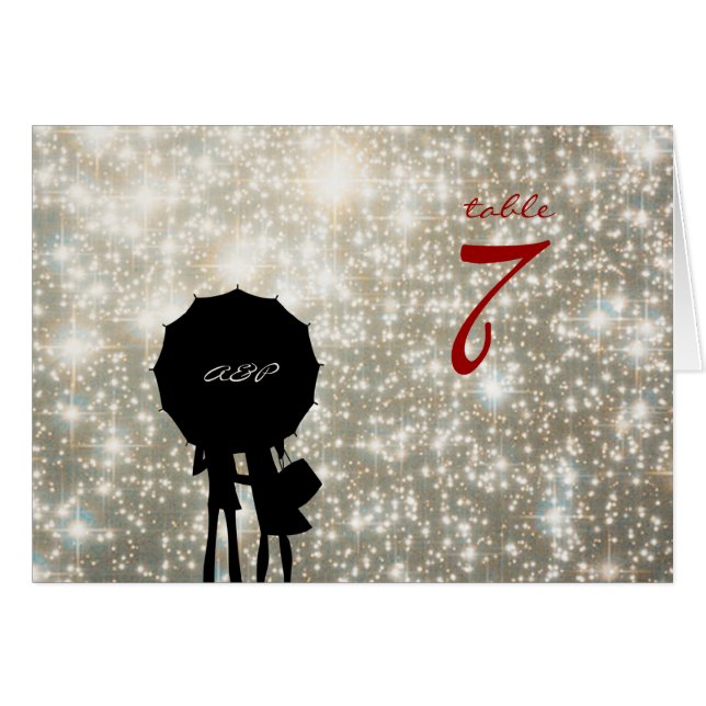 Written in the Stars Wedding Table Number Card (Front Horizontal)