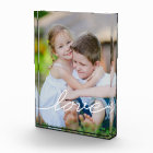 Written Love Personalised Acrylic Photo Block