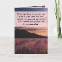Written Memory Grief Sympathy Card - Purple Sunset