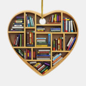 Writter Reader Bookaholic Books Lover Bookworm Ceramic Ornament (Back)