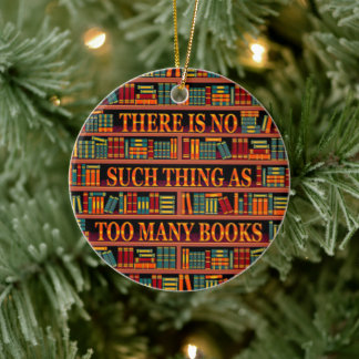 Writter Reader Bookaholic Books Lover Bookworm  Ceramic Ornament